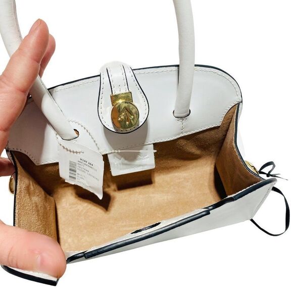 MANU Atelier Women's Micro Ladybird Leather Top Handle Bag - Ivory - Picture 8 of 9